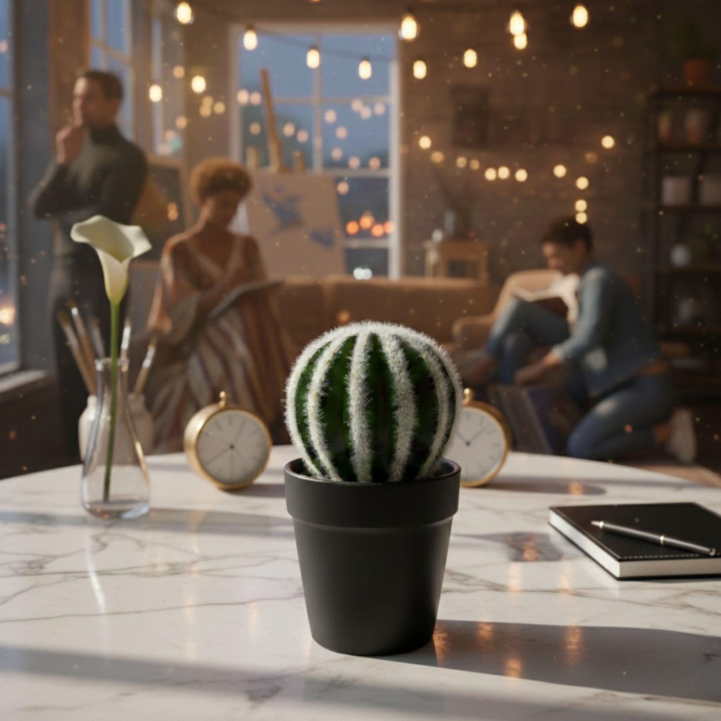 Set 2 Cactus Decorativos Minimalistas Planta Artificial ALJ-3