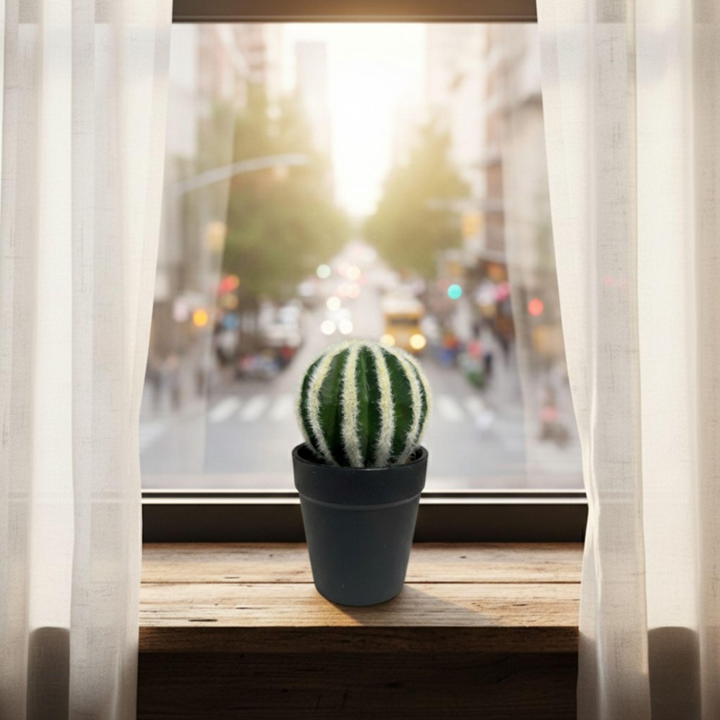 Set 2 Cactus Decorativos Minimalistas Planta Artificial ALJ-9