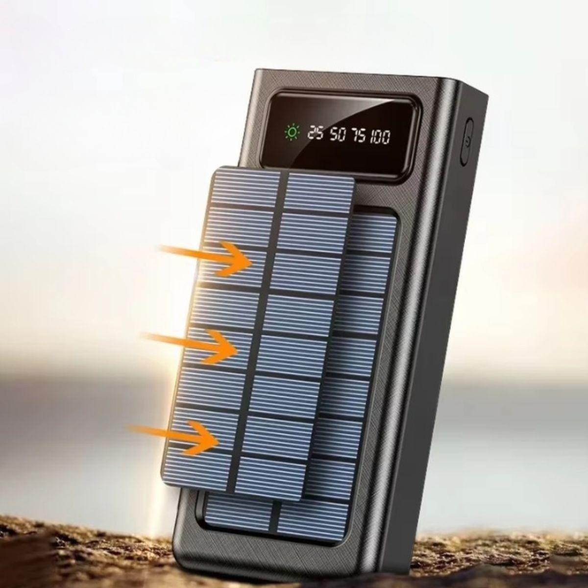 Cargador Portátil Solar Linterna LED Pantalla Digital Jhn-4