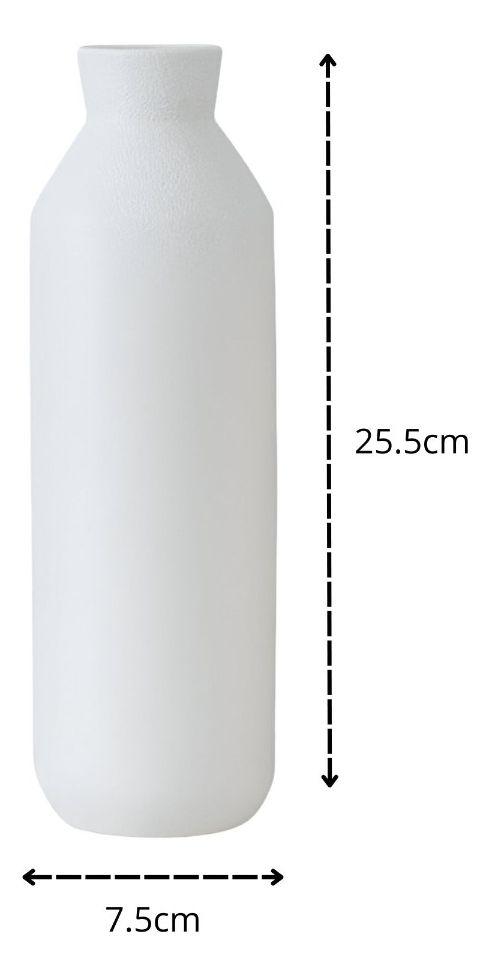 Florero Jarrón Decorativo Cerámica Alto Mesa Blanco Jhn-9