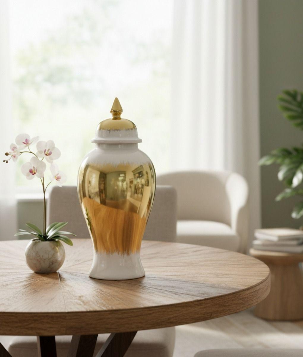 Potiche Decorativo Tapa Estilo Glamour Regencia Lujo Jhn-6