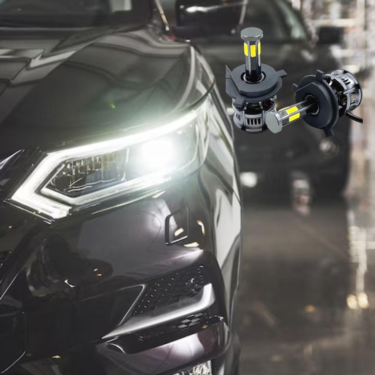 Luces Turbo LED H4 Faro Alto Rendimiento Vehículos Jhn-7