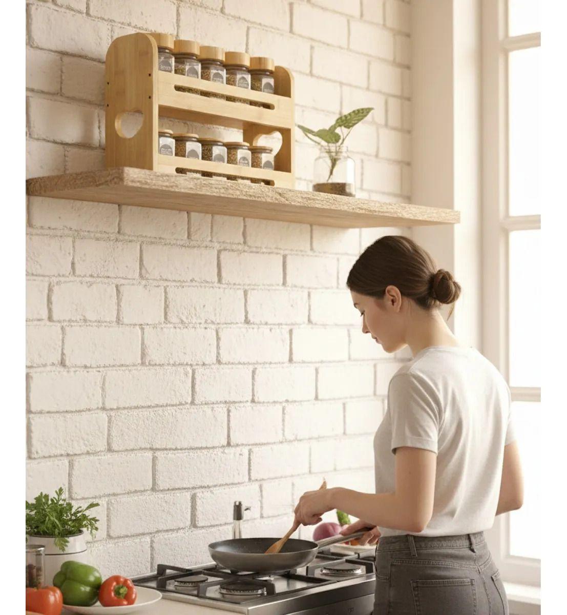 Especiero Organizador Cocina 2 Niveles Diseño Moderno Jhn-2