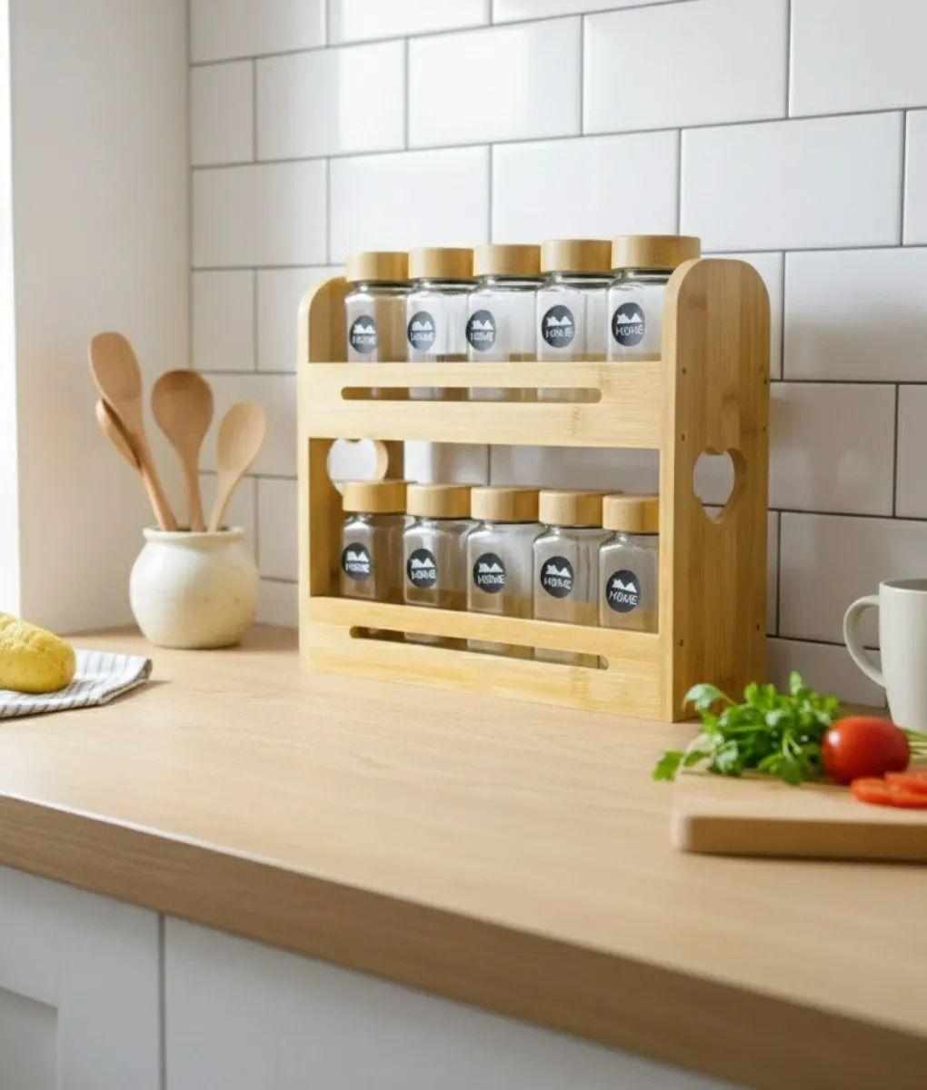 Especiero Organizador Cocina 2 Niveles Diseño Moderno Jhn-4