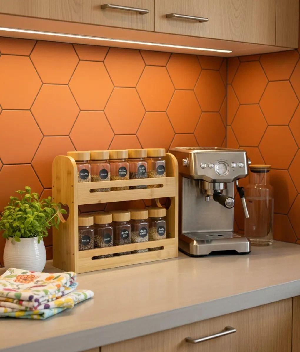 Especiero Organizador Cocina 2 Niveles Diseño Moderno Jhn-7