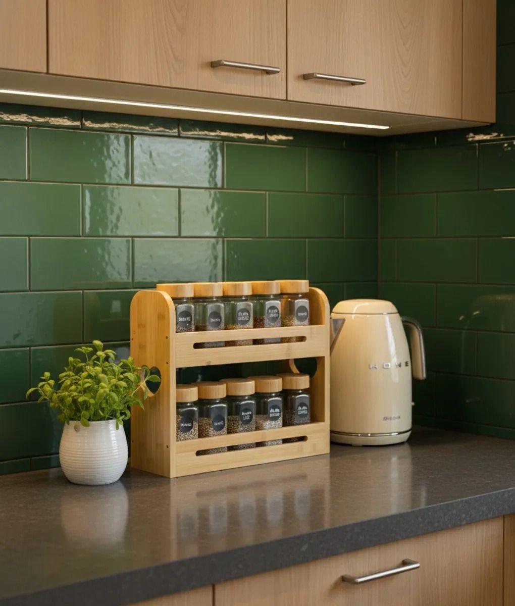 Especiero Organizador Cocina 2 Niveles Diseño Moderno Jhn-9