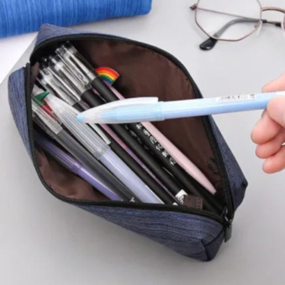 SET 4 ESTUCHES TUBULAR PORTA LAPICES BLACK ART ESCOLAR LAU-1