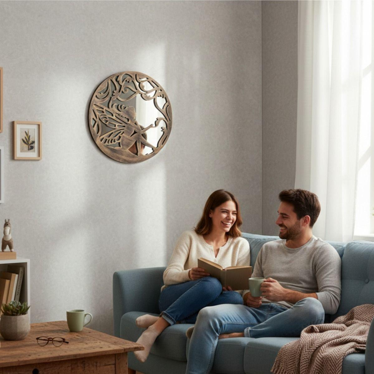 Espejo Decorativo Pared Adorno Diseño Despertar Hada Jhn-2