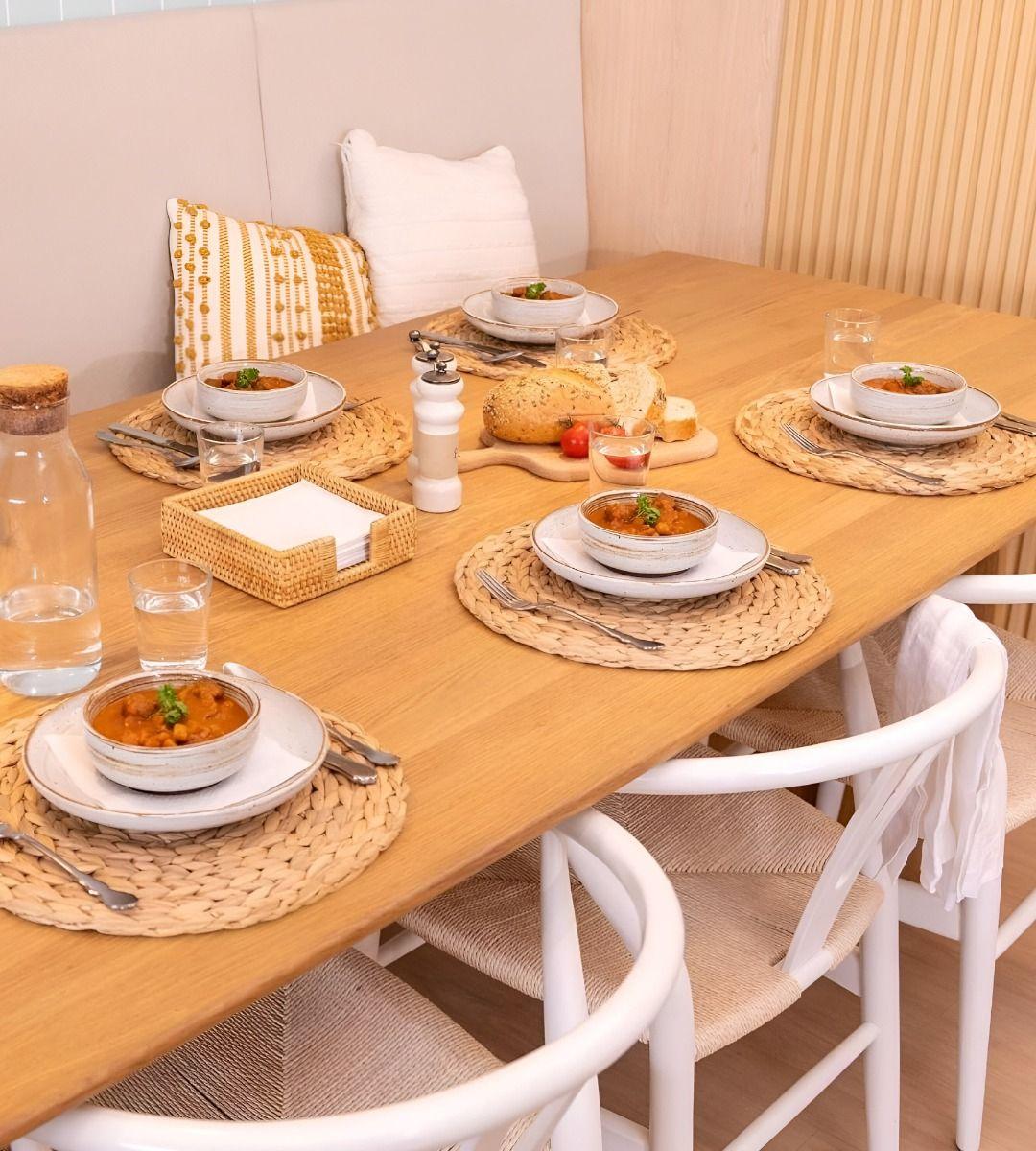 Set 3 Manteles Individuales Mimbre Mesa Decorativo Jhn-7