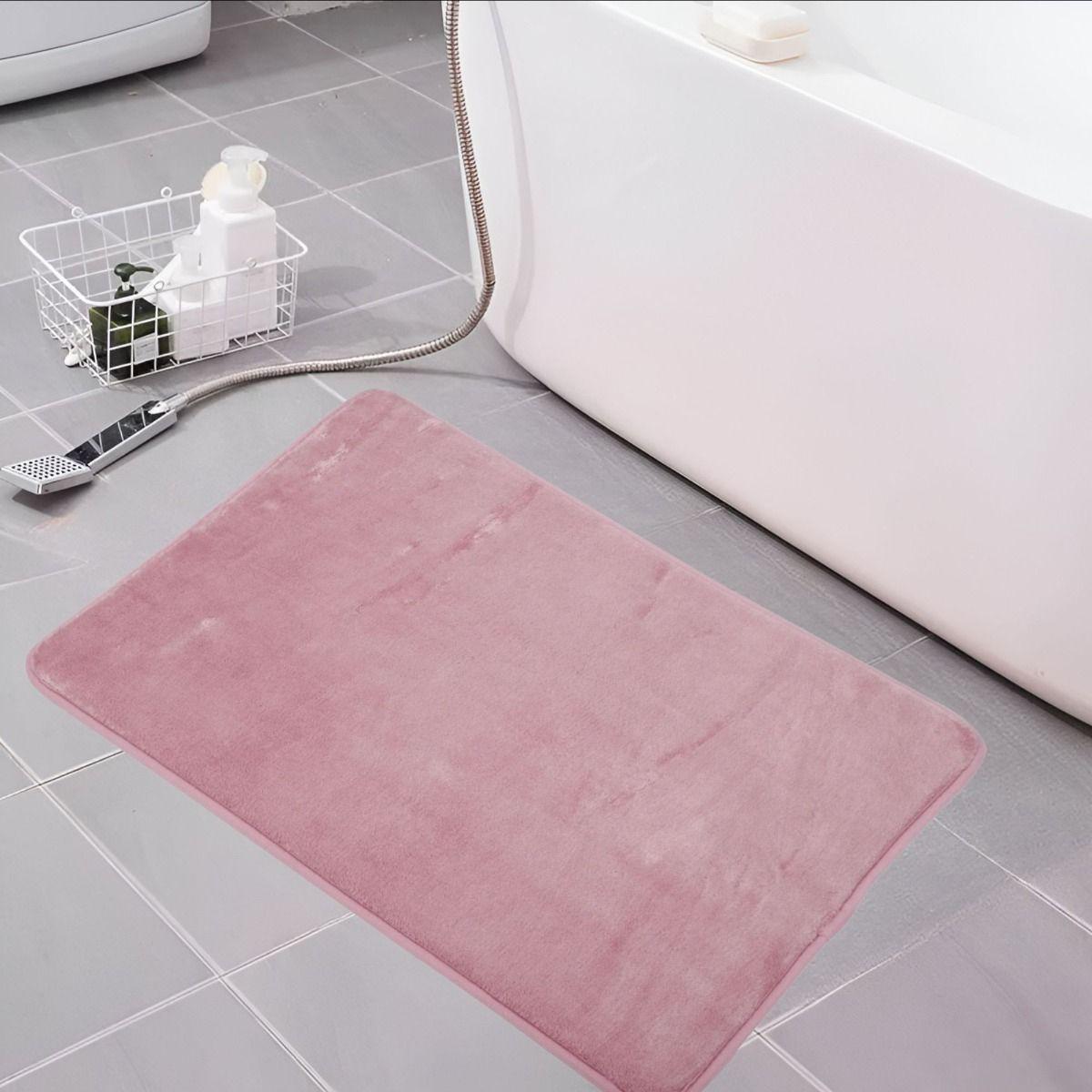 Set 3 Alfombra Baño Suave Antideslizante Terciopelo Jhn-4