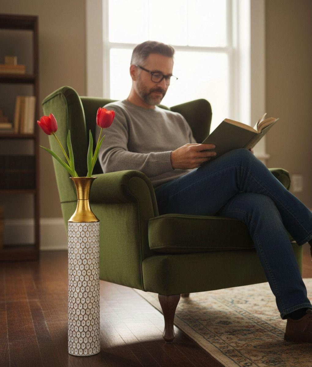 Florero Decorativo Pie Moderno Elegante Alto Hogar Jhn-2