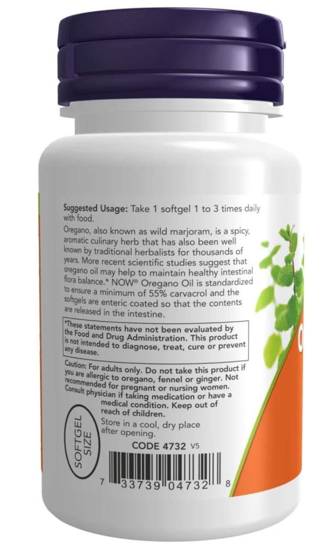 Now Foods Oregano Oil 90 cápsulas-2