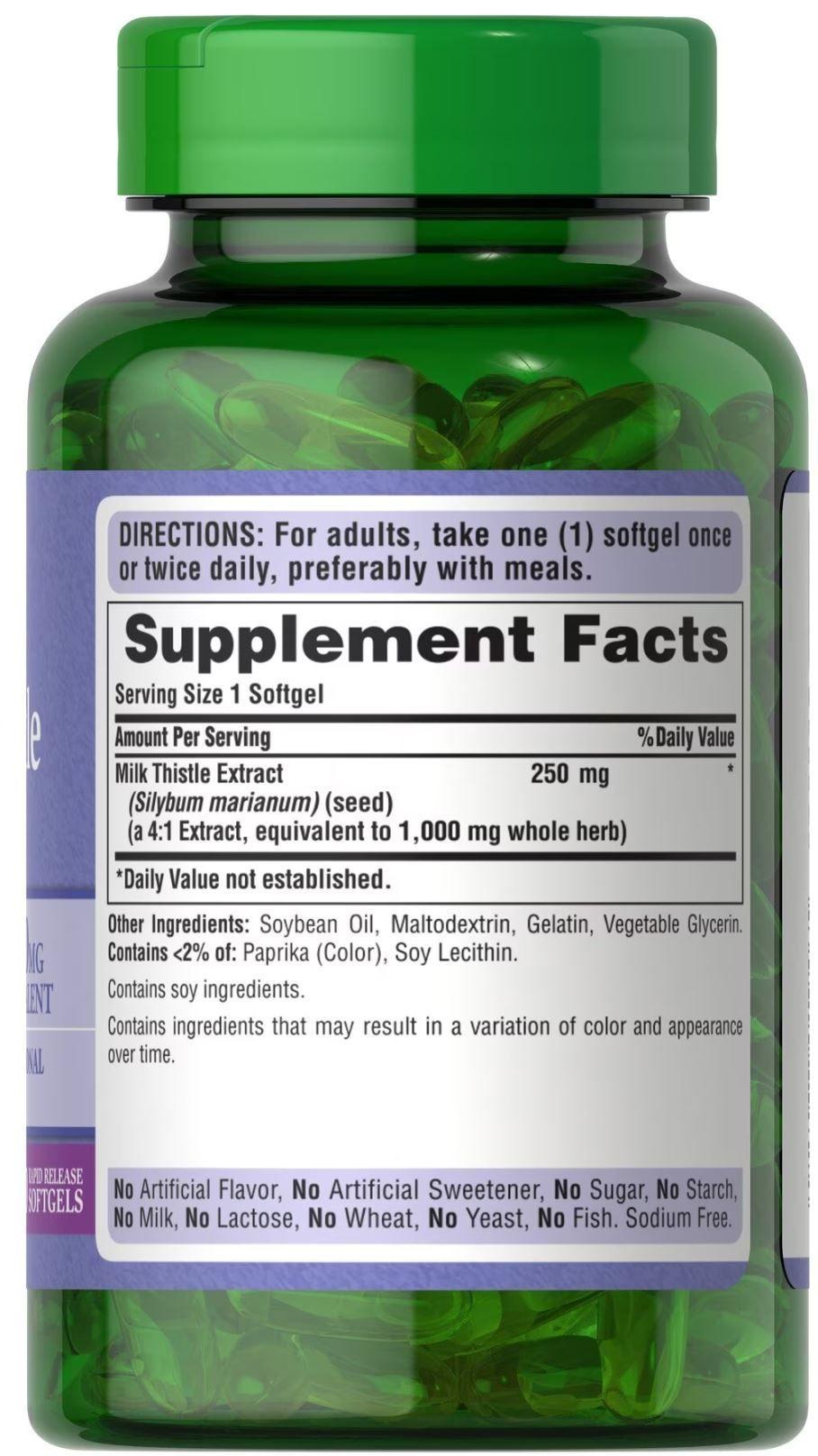 Puritans Pride Milk Thistle 180 cápsulas-2