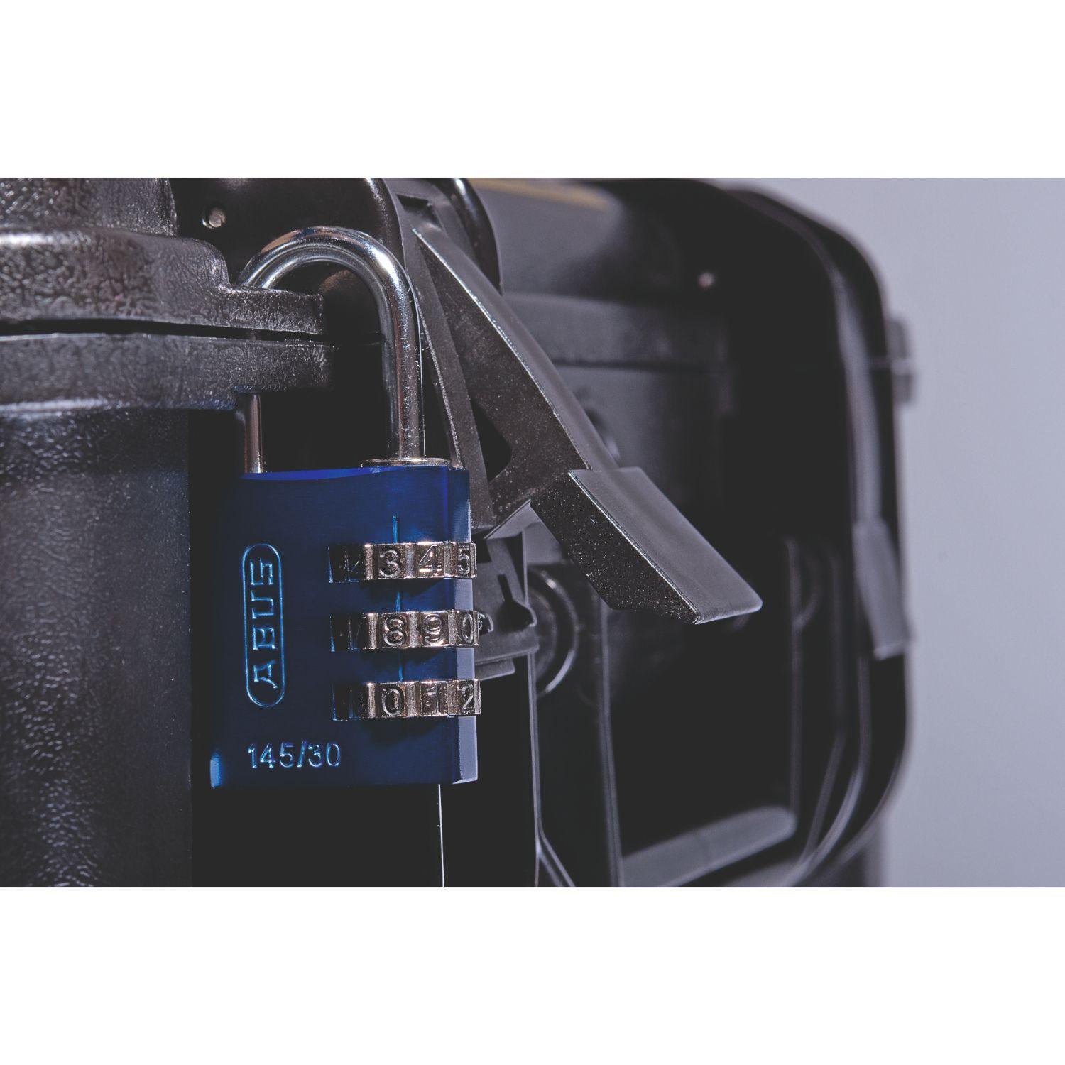 Candado Abus 145 30mm Aluminio Con Clave Azul-3