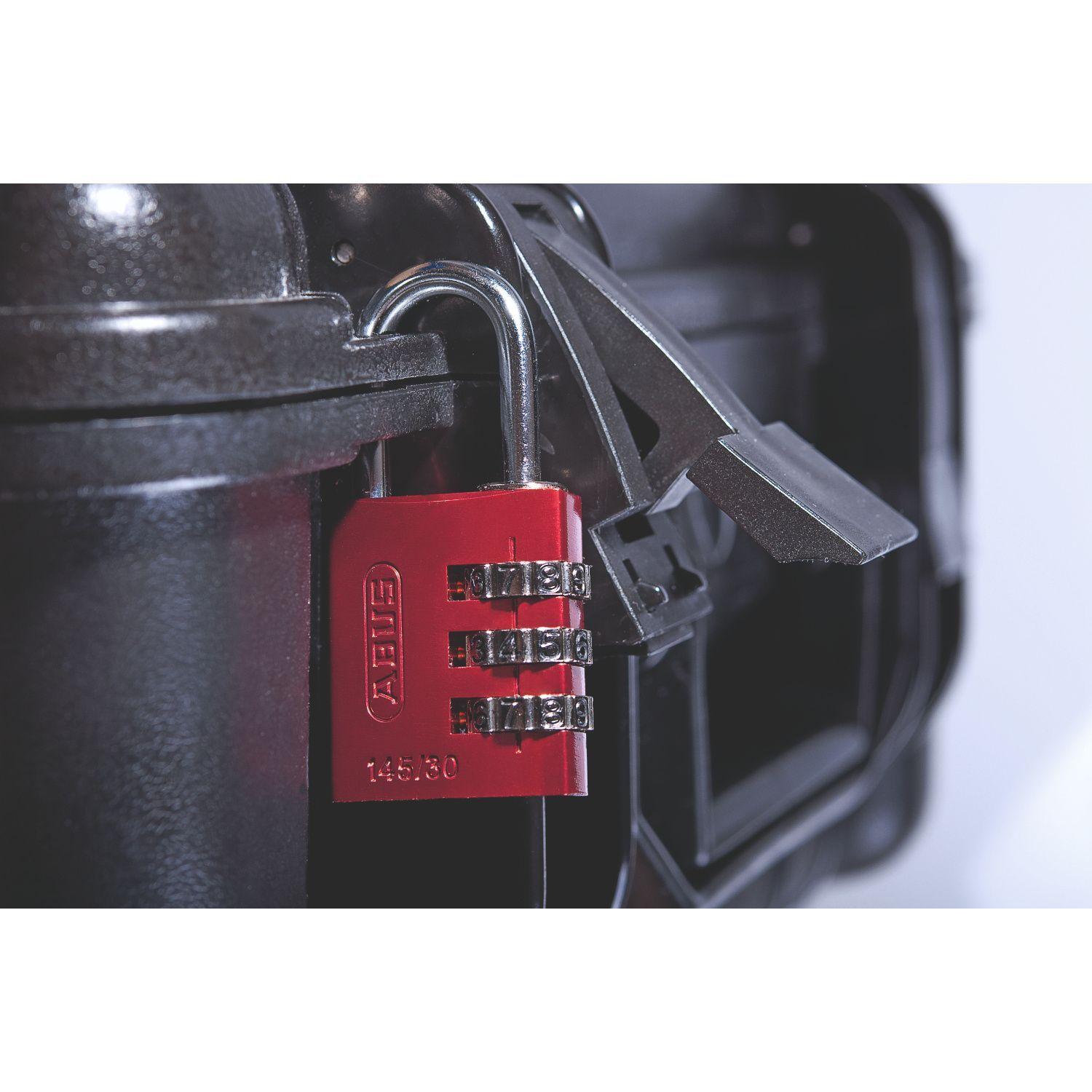 Candado Abus 145 40mm Aluminio Con Clave Rojo-2