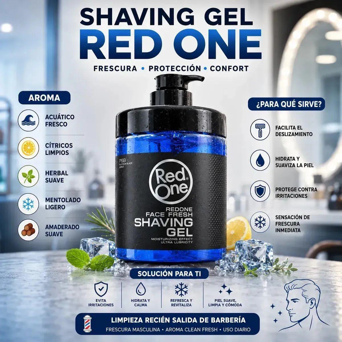 Gel De Afeitar Red One Face Fresh 1000ml-5
