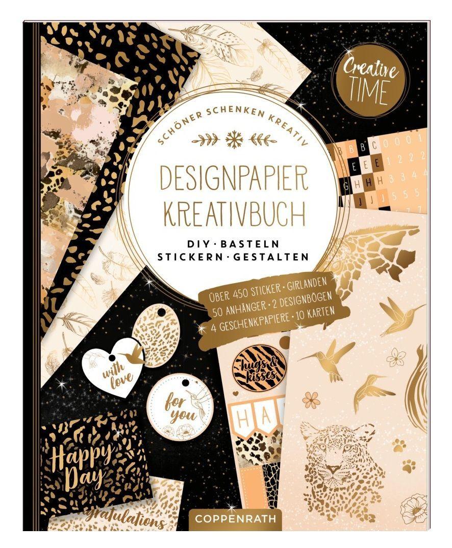 Libro creativo de papel de diseno Animal Print con m s de 450 stickers-0