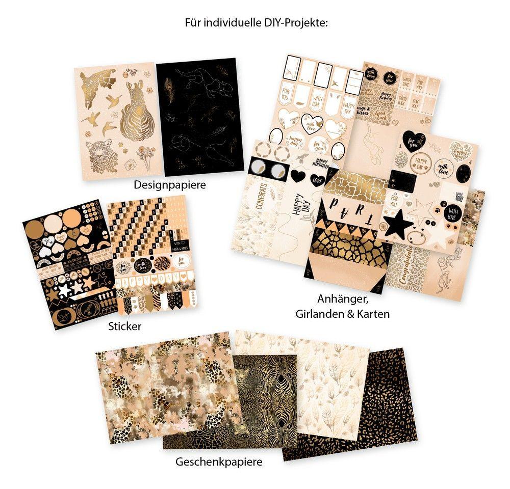 Libro creativo de papel de diseno Animal Print con m s de 450 stickers-2