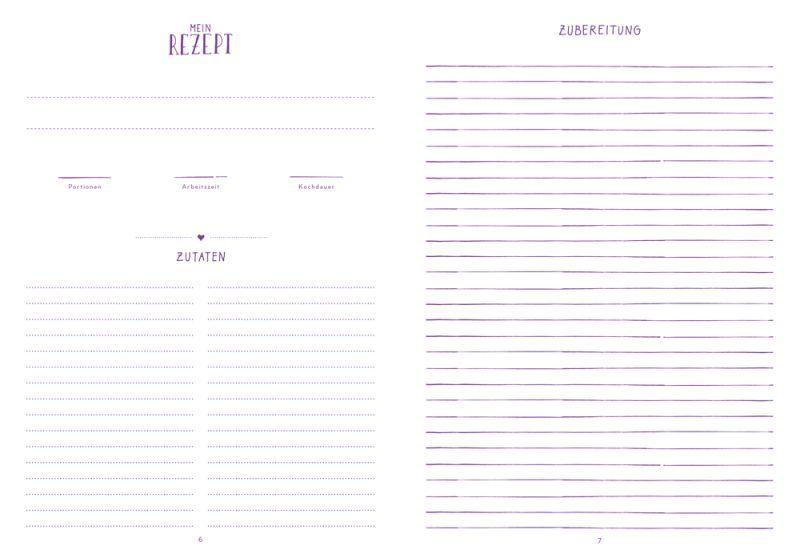 Libreta para anotar recetas Meine liebsten Rezepte Mis recetas favoritas en aleman-3