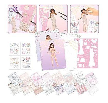 Libro para colorear y crear tu vestido de novia -4