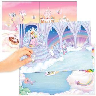 Cuaderno para crear tu mundo de unicornios con stickers-3