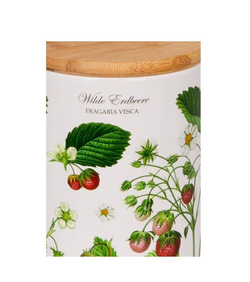 Tarro De Ceramica Frutillas Con Tapa De bambu-1