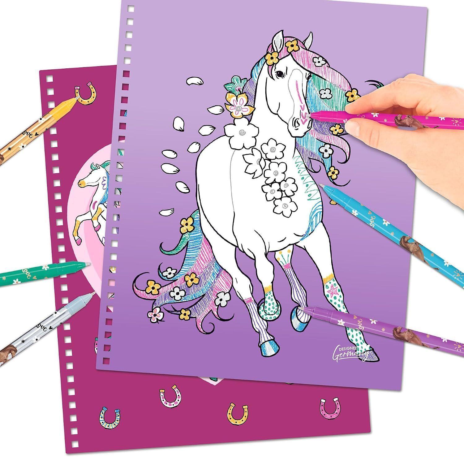 Cuaderno Crea Tus Caballos Glitter Miss Melody-2