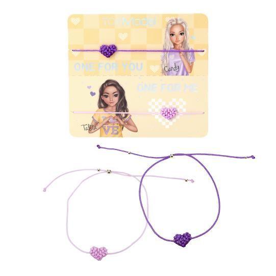 Set De Pulseras De Coraz n Textil Mejores Amigas Topmodel-1