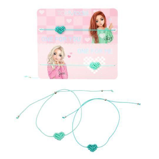 Set De Pulseras De Coraz n Textil Mejores Amigas Topmodel-2