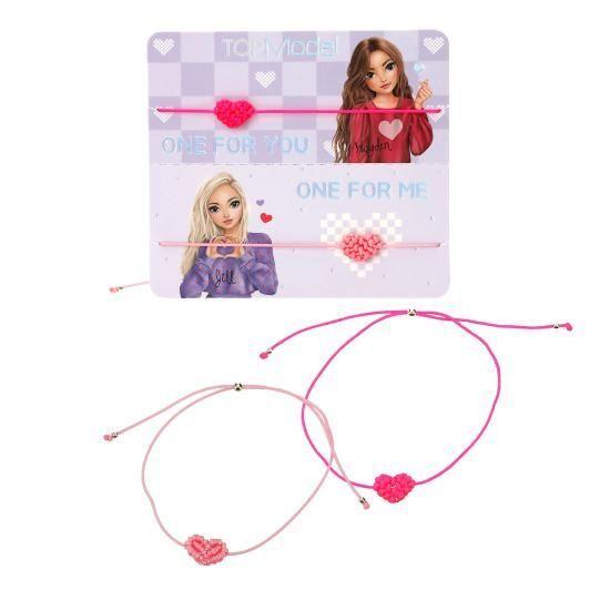 Set De Pulseras De Coraz n Textil Mejores Amigas Topmodel-3