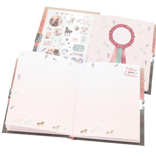 Diario de vida con pegatinas y con candado de corazon Miss Melody-2