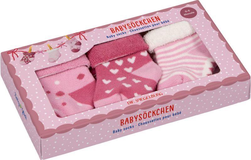 Calcetines para beb en rosa 3 pares de Baby Suerte-0