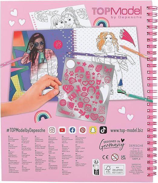 Libro para colorear con lentejuelas TopModel -2