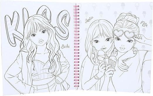 Libro para colorear con lentejuelas TopModel -4
