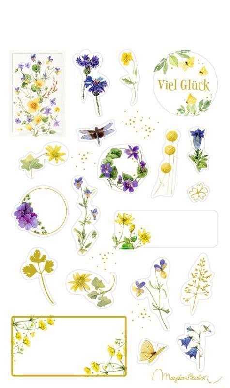 5 Hojas De 100 Pegatinas etiquetas Con Dise os De Naturaleza-5