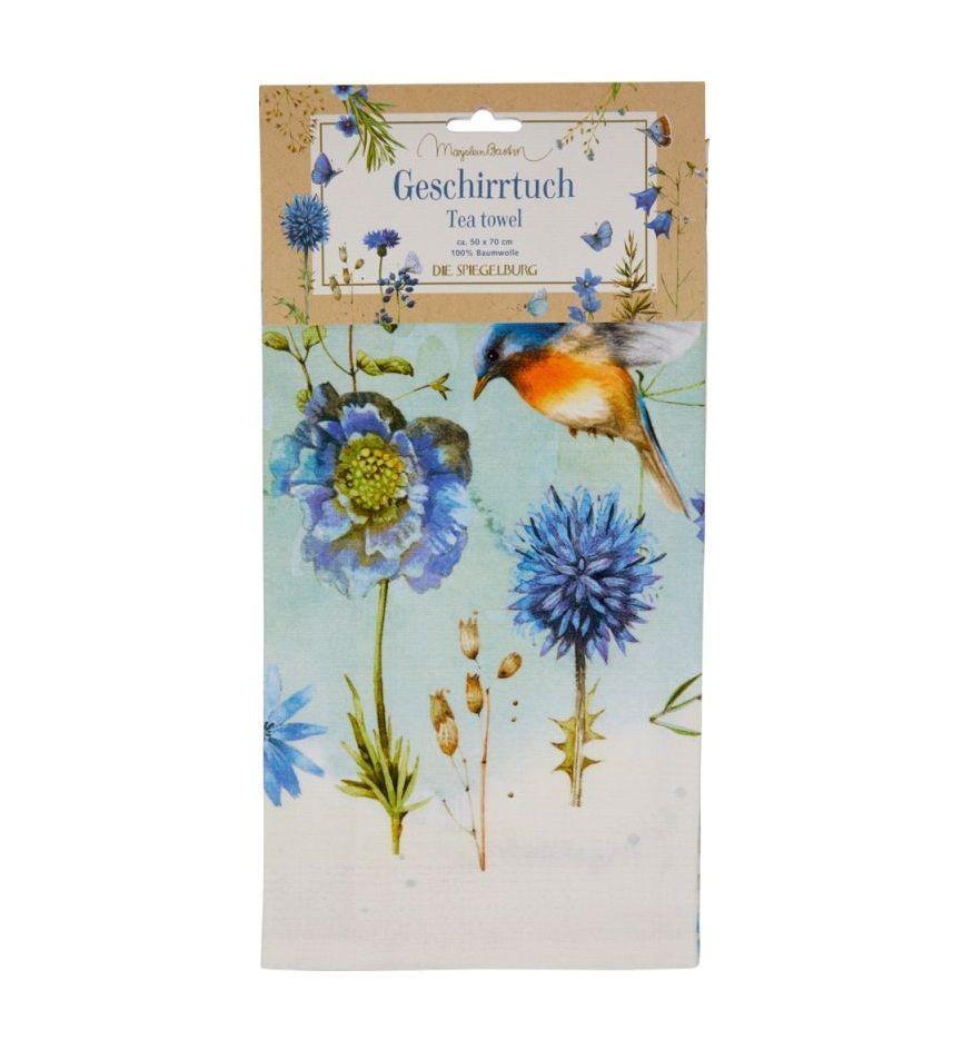 Pano De Cocina 100 De Algodon con dise o de pajaro y flores-0