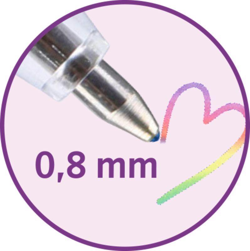 Boligrafo de gel con tinta multicolor con adorno de arcoiris Unicorn Paradise-2