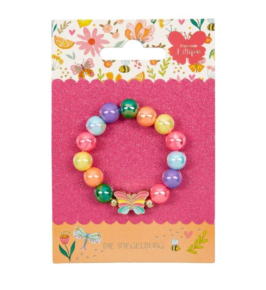 Pulsera con perlas de colores y mariposa de la Princesa Lillifee-0