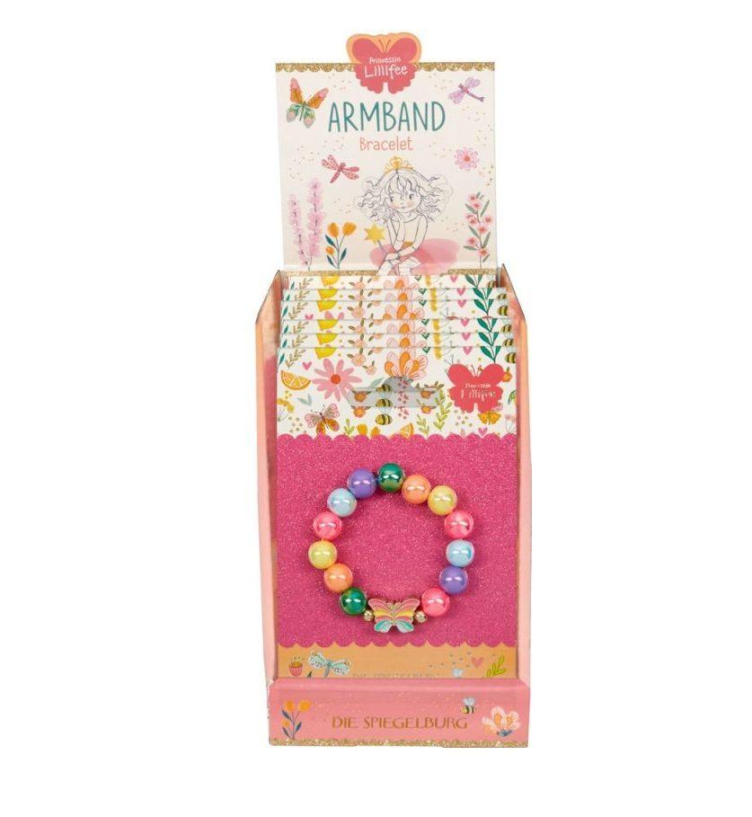 Pulsera con perlas de colores y mariposa de la Princesa Lillifee-3