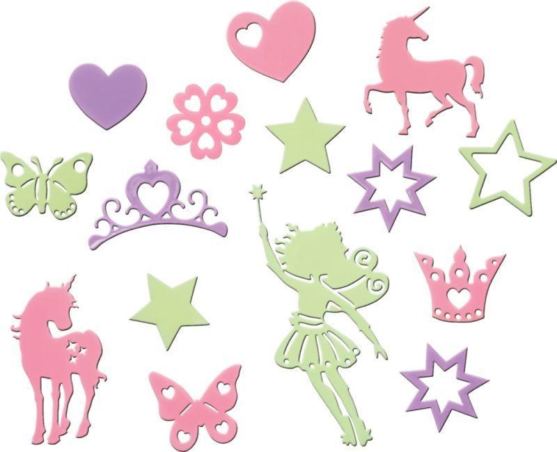 Figuras Flourescentes de pared Para La Noche De Princesa Lillifee-1