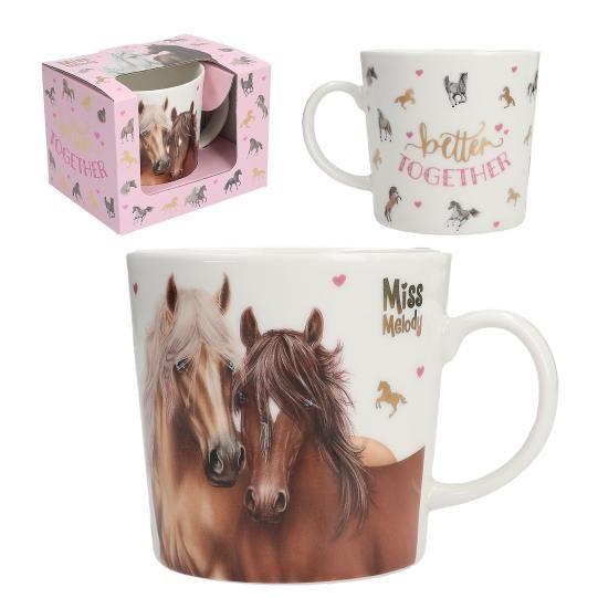 Taza De 250 Ml Con Motivo De Caballos Y Adornos Miss Melody-1