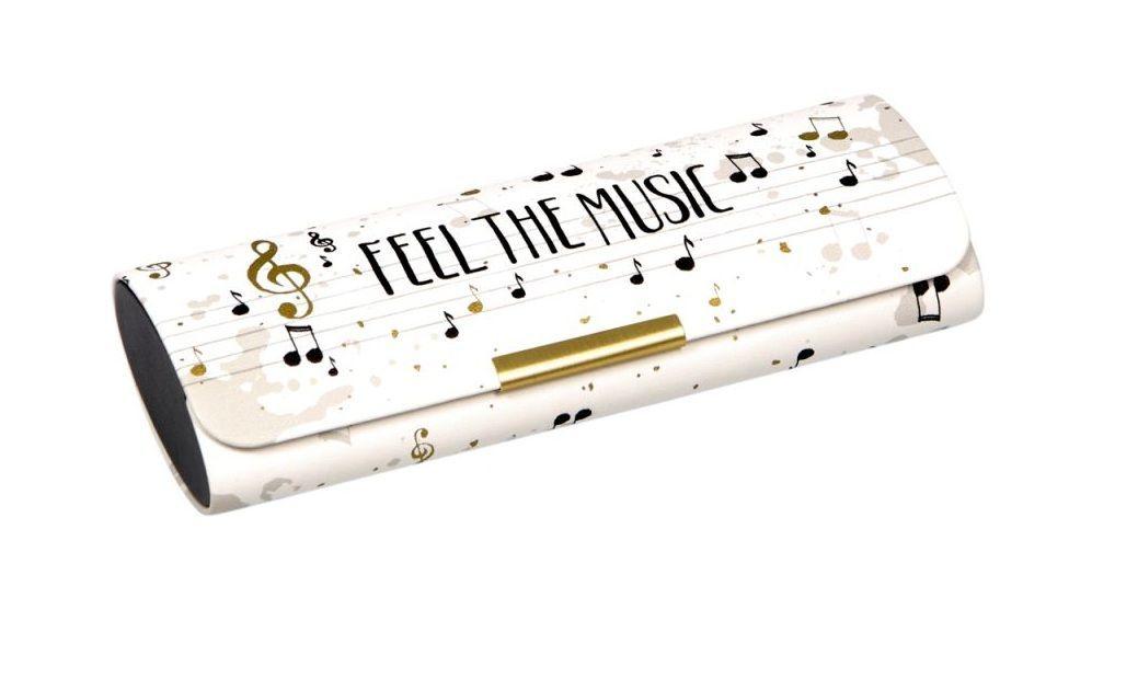 Estuche para lentes con estampado de notas musicales y pa o de limpieza All About Music-1