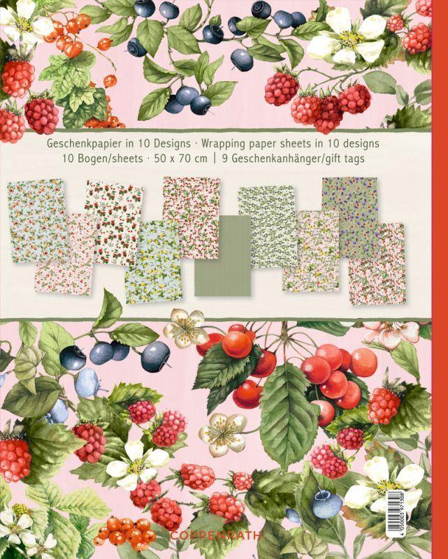 Libro de papel de regalo Regalar bonito con 10 hojas de papeles grandes-1