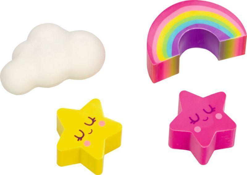 Set de 4 gomas de borrar tiernisimas del Para so de unicornios-1