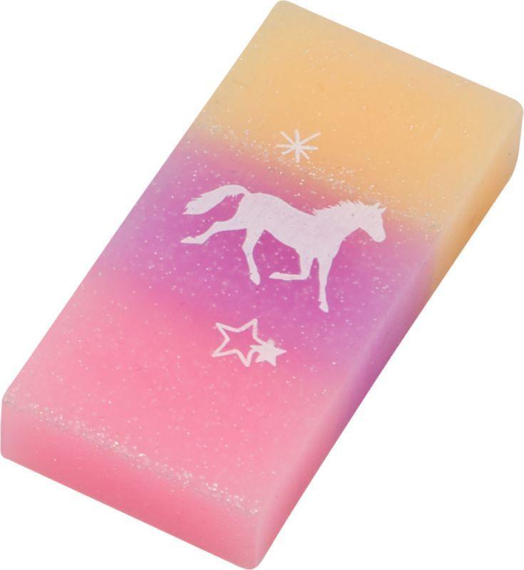 Goma de borrar multicolor y con brillo para Amantes de los caballos-5