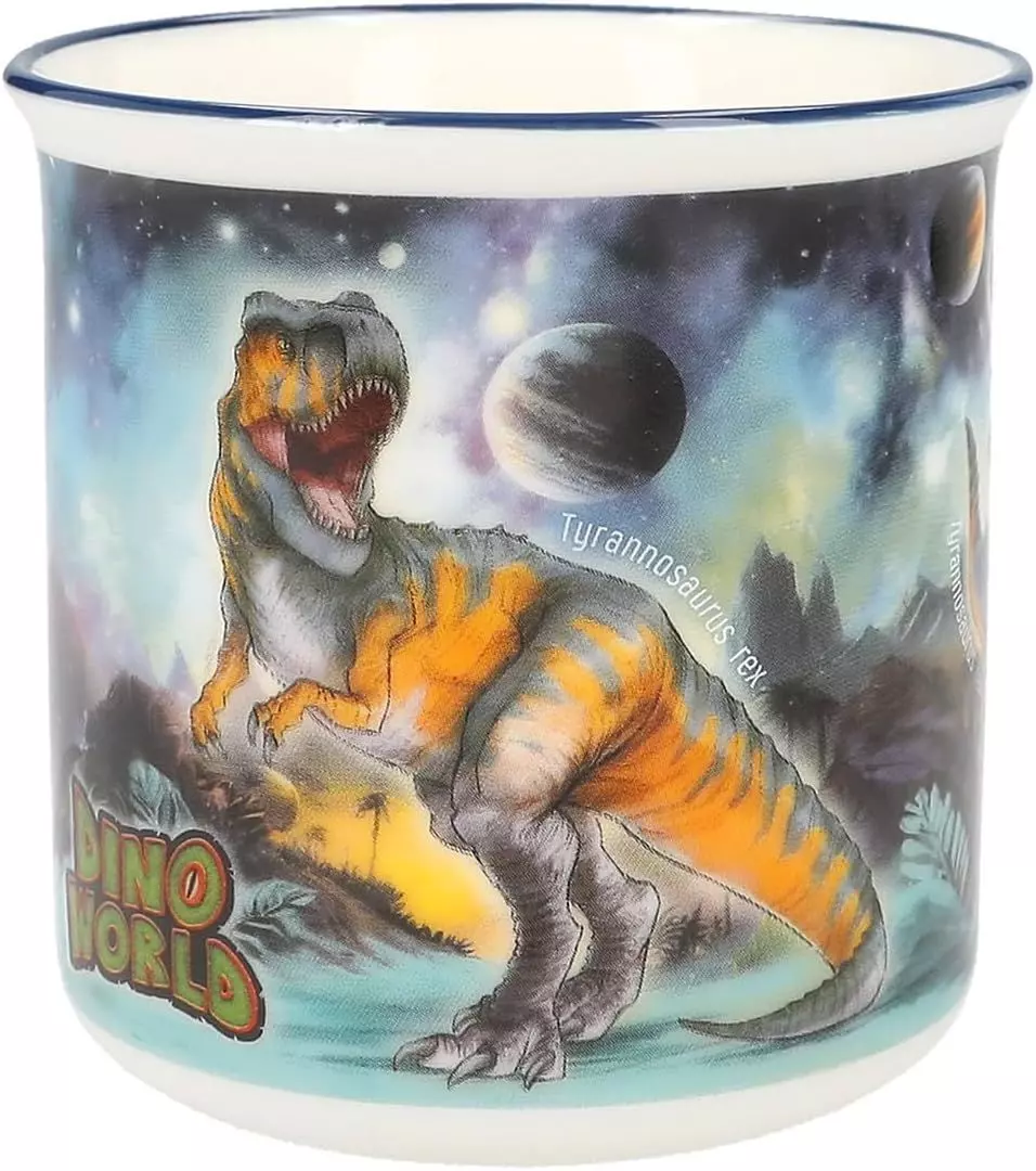 Taza De Porcelana Con Motivo Dinosaurio Y Galaxia Dino World-2