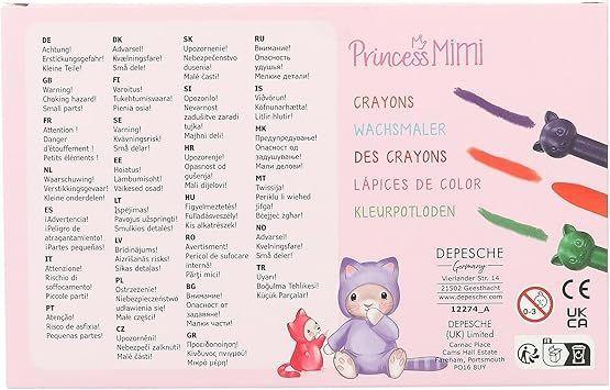 Lápices de cera con figura gato Princess Mimi -3