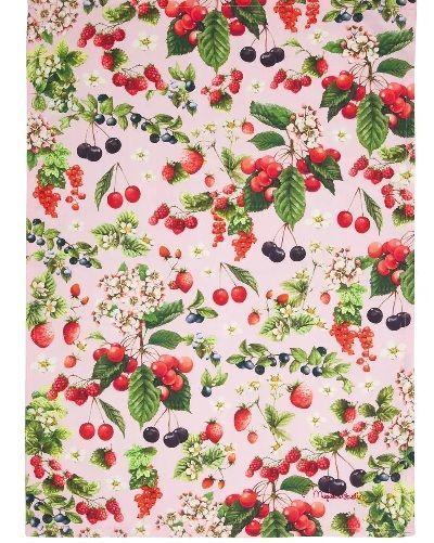 Pano Cocina Frutal Con Bayas Y Cerezas Hecho 100 De Algod n-0