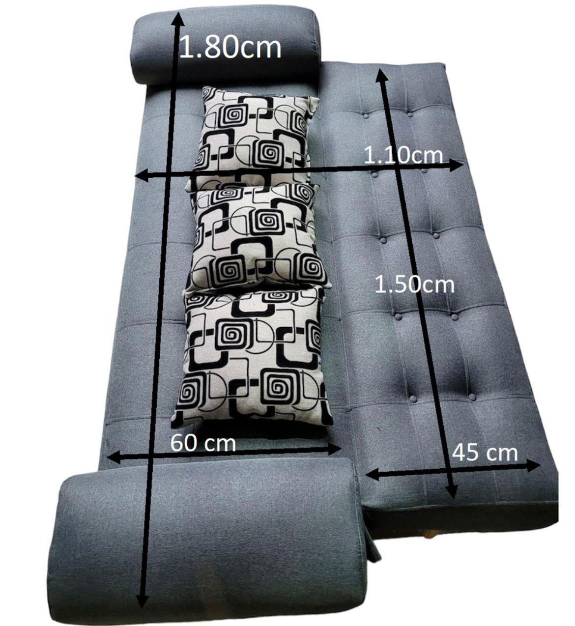 SOFA CAMA MARAVILLA CON PUFF Y COJINES-4