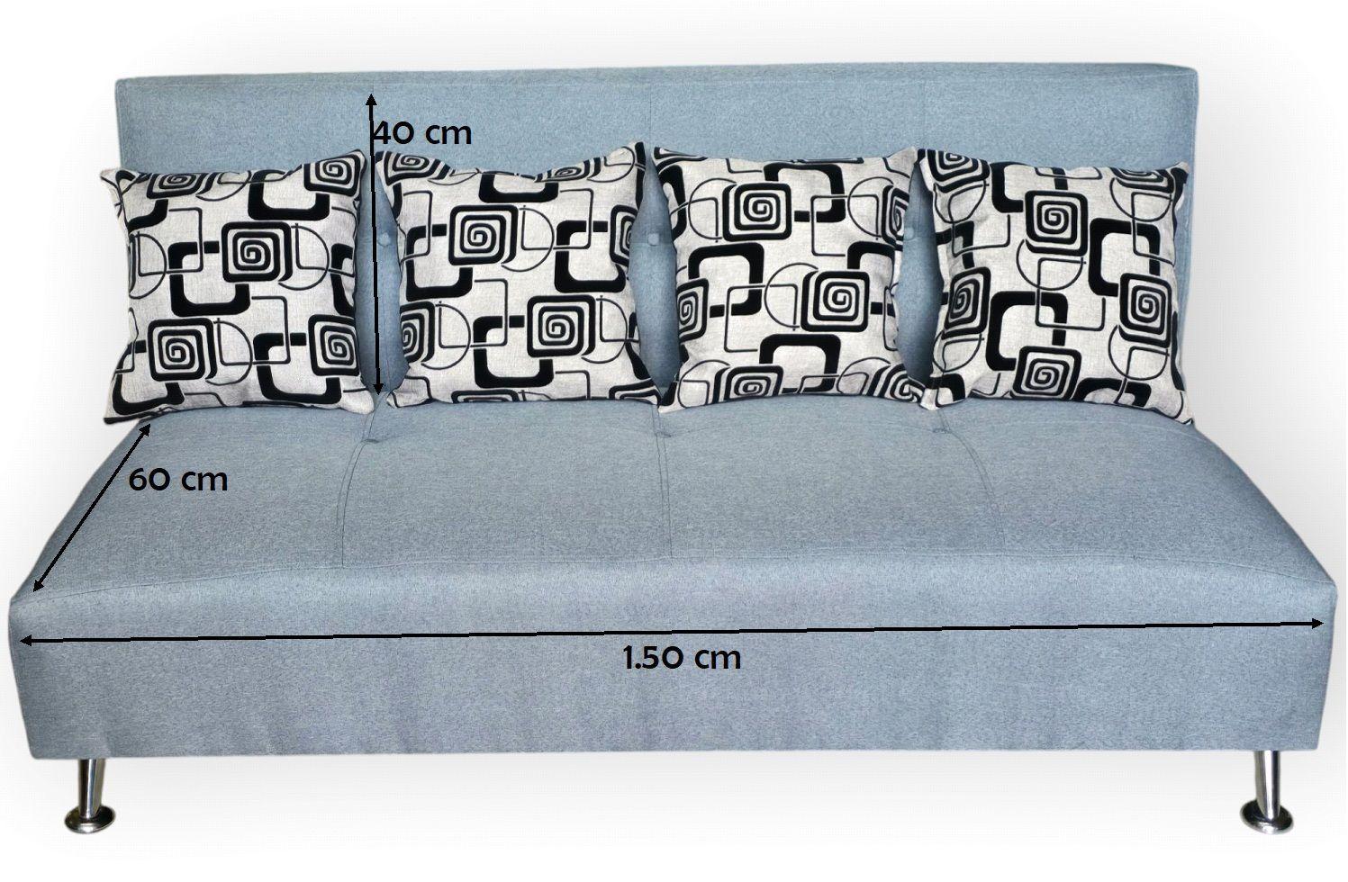 FUTON ECO CON PUFF Y COJINES pequeño  de 1.50-3